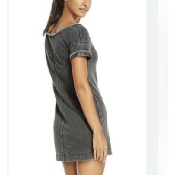 Fabletics Andora Heather Gray French Terry Pullover Dress - Picture 2 of 8